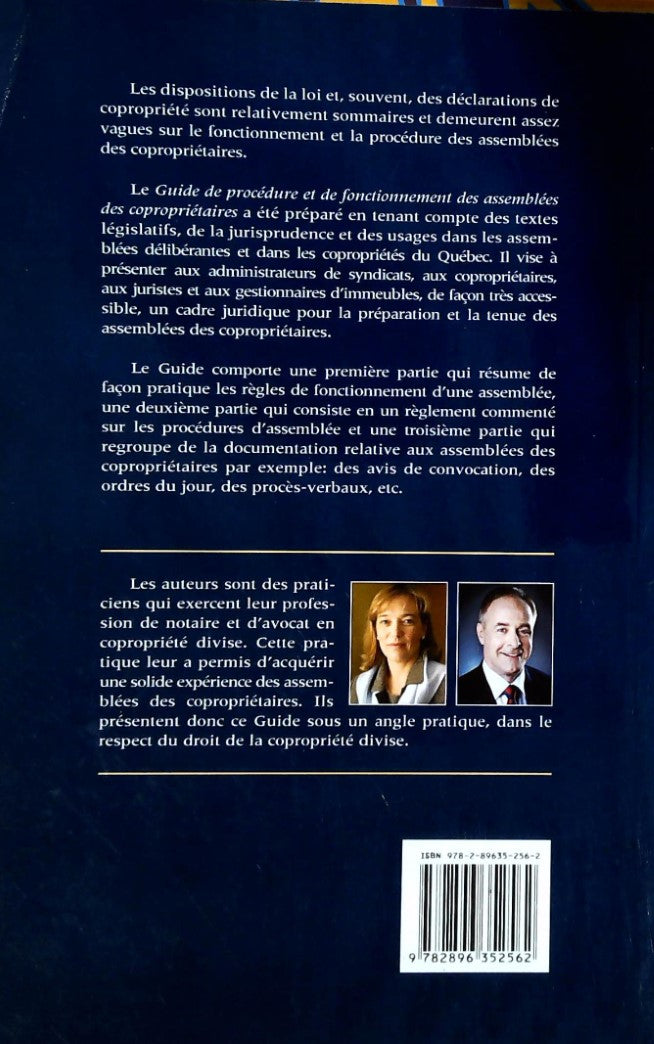Livre Guide de procédure et de fonctionnement des assemblées des copropriétaires - Christine Gagn...