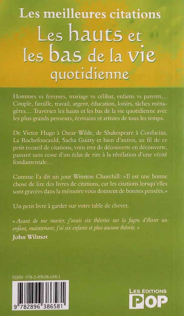 Livre Les hauts et les bas de la vie quotidienne : Les meilleures citations pour rire et pour réf...