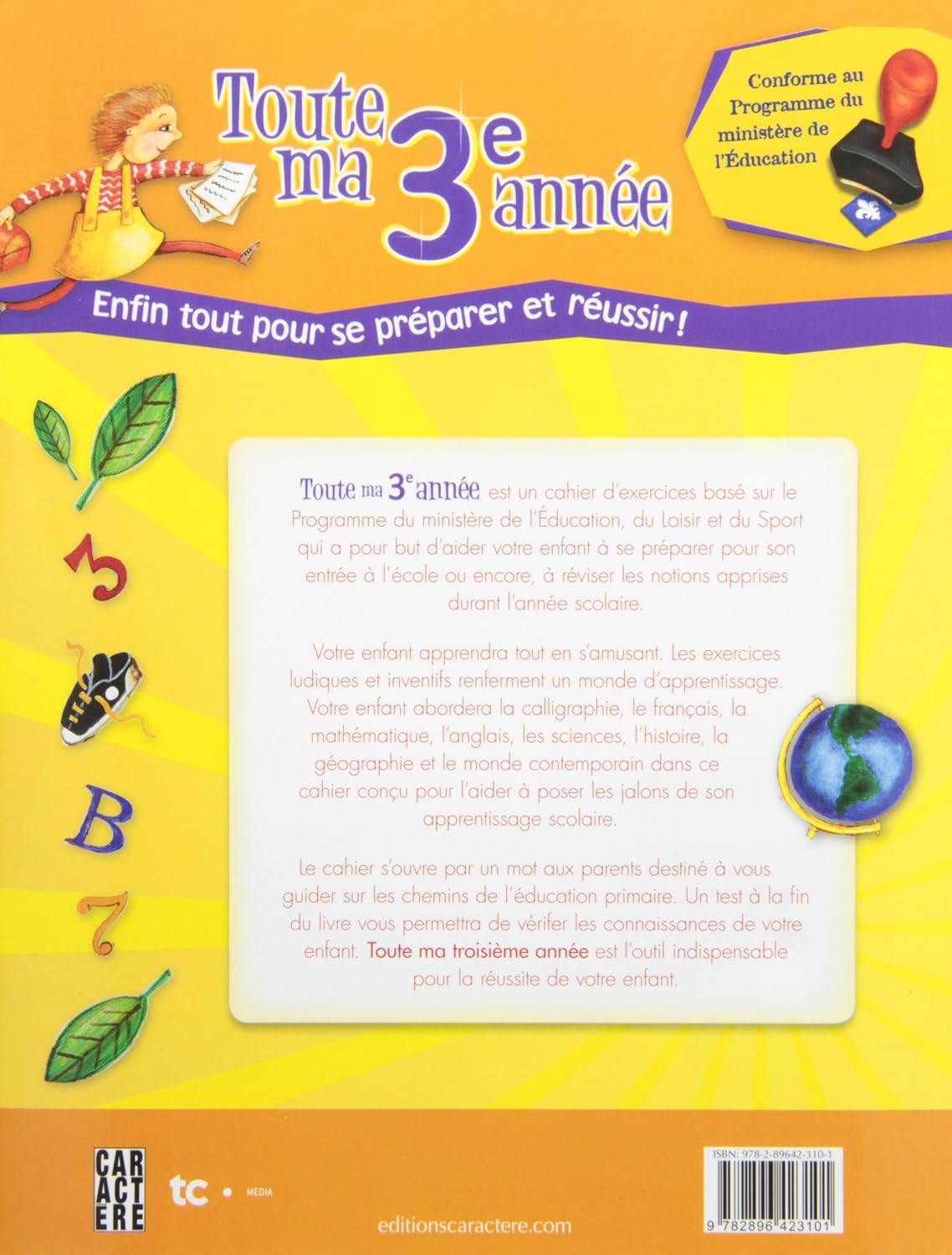 Livre Toute ma 3e année - Colette Laberge (Livre neuf) - ISBN 2896423109
