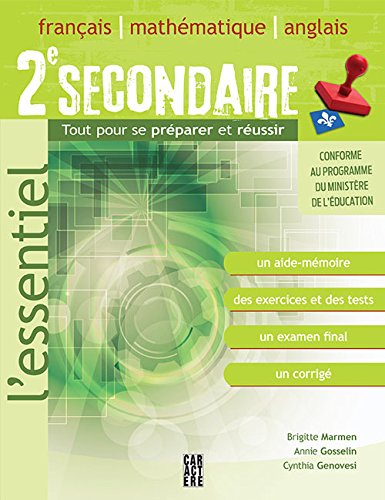 Livre L'essentiel 2e secondaire : Tout pour se préparer et réussir - Brigitte Marmen (Livre d'occ...