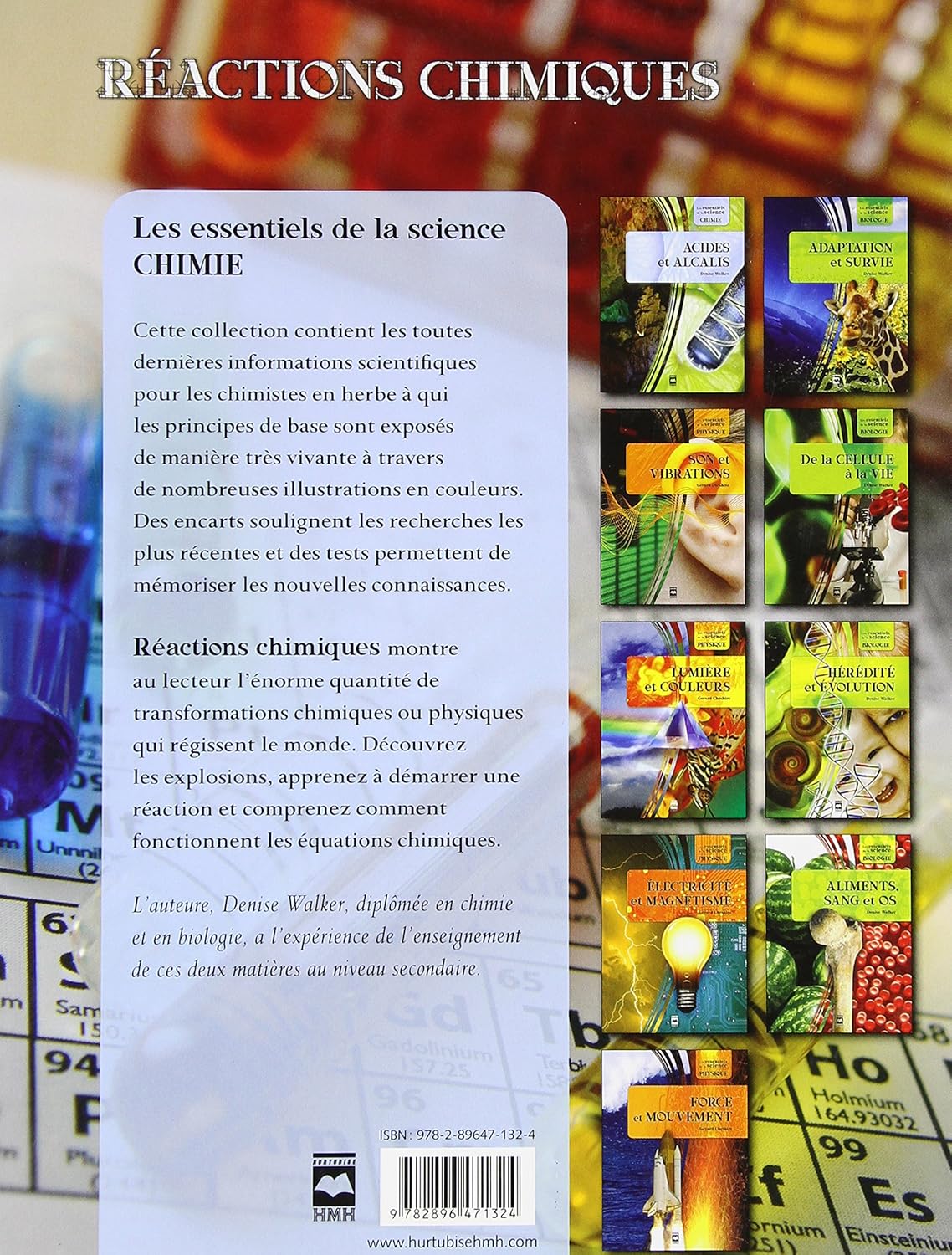 Livre Réactions chimiques - Denise Walker (Livre d'occasion) - ISBN 2896471324