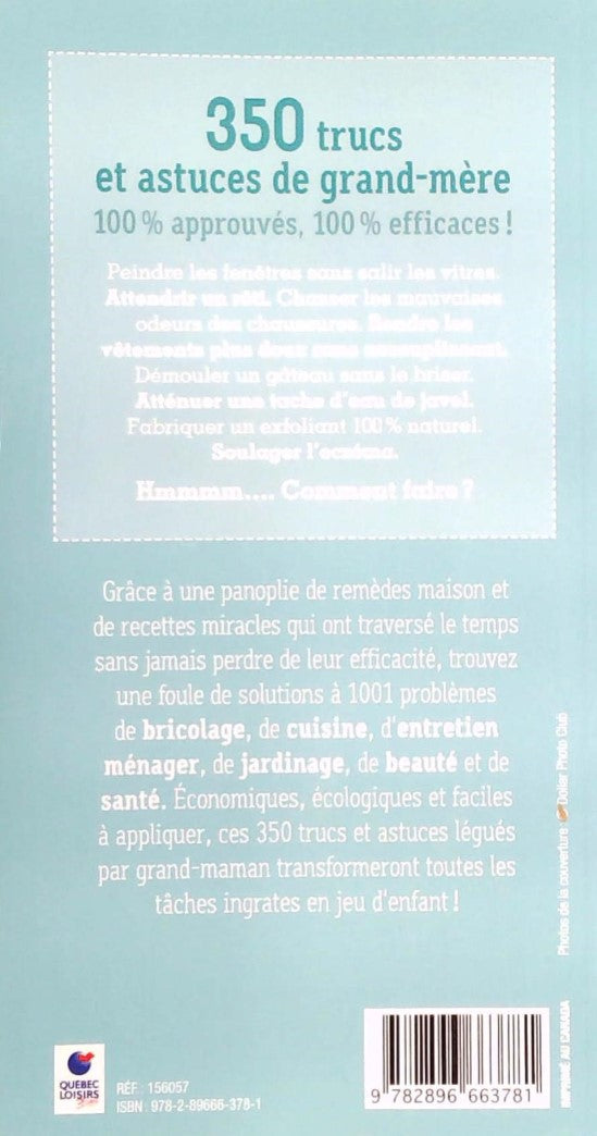 Livre Trucs et astuces de grand-mère - Lydia Mammar (Livre d'occasion) - ISBN 2896663789