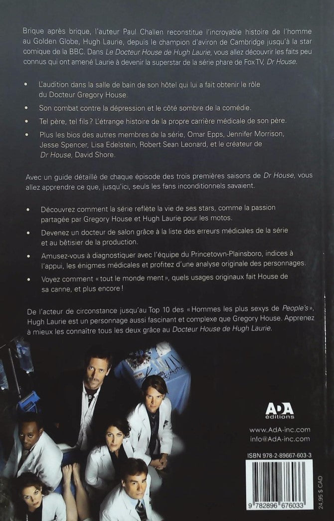 Livre Le Docteur House de Hugh Laurie - Paul Challen (Livre d'occasion) - ISBN 2896676031
