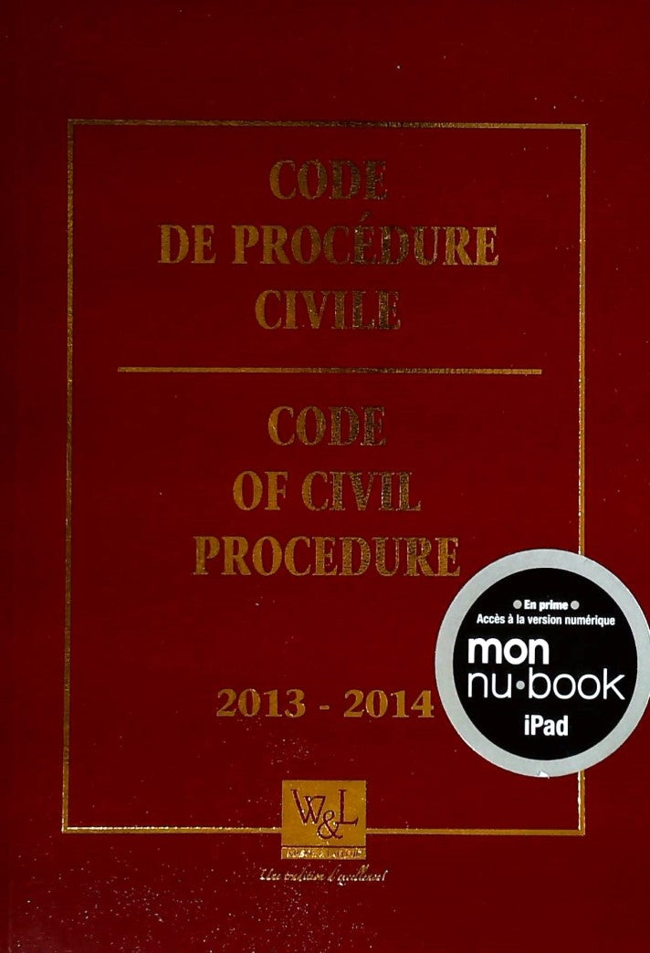 Code de pocédure civile - Code of Civil Procedure 2013-2014