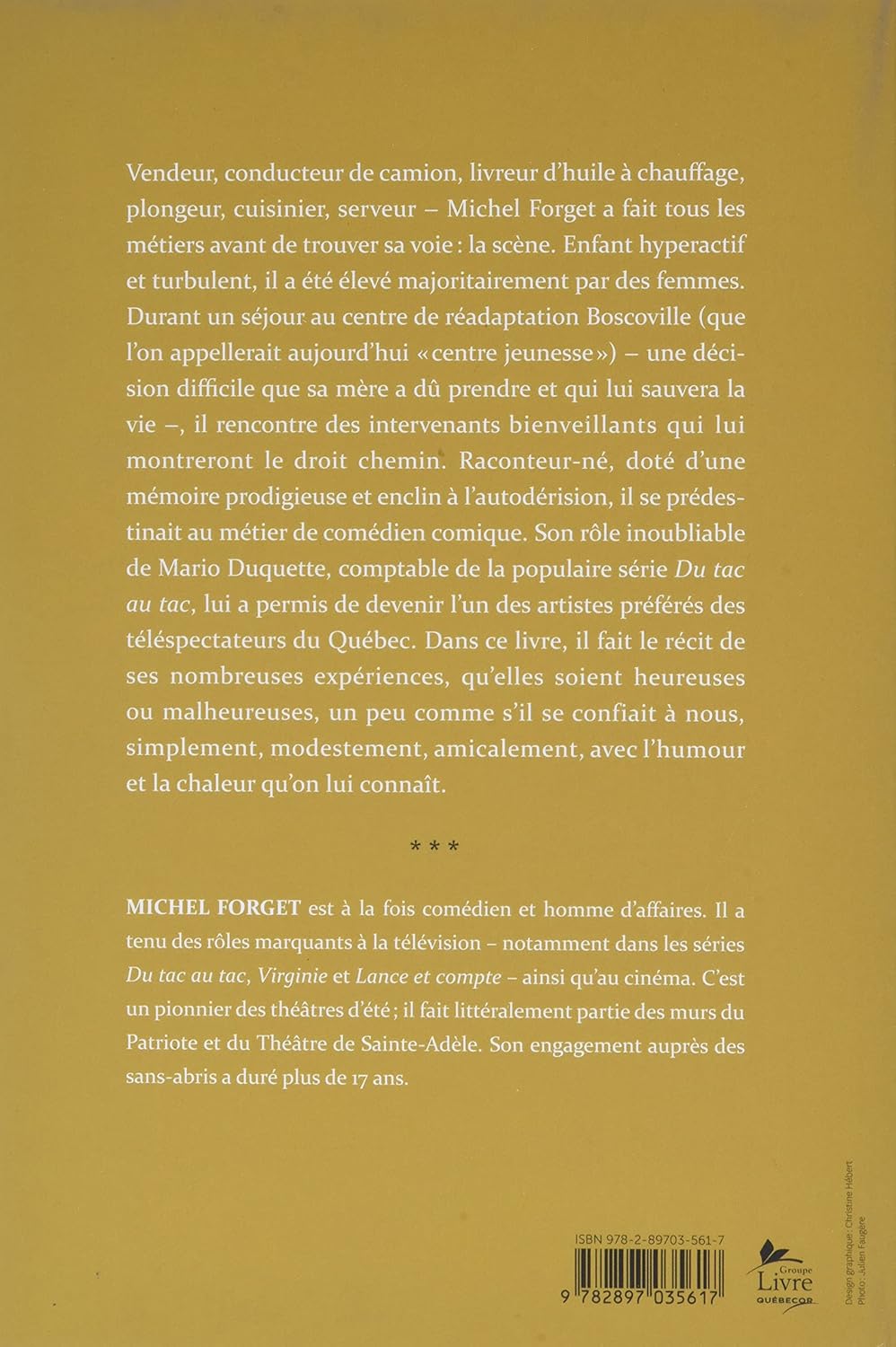 Livre Délinquant un jour, artiste toujours - Michel Forget (Livre neuf)
