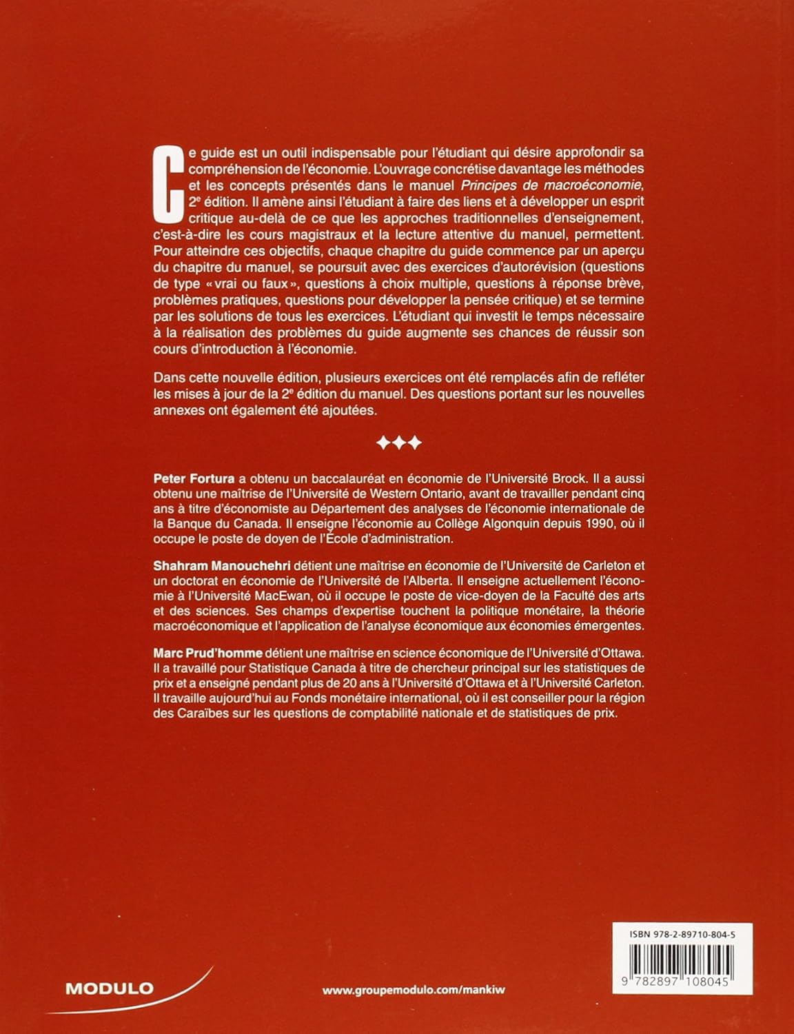 Livre Principes de macroéconomie - Collectif (Livre d'occasion) - ISBN 2897108045