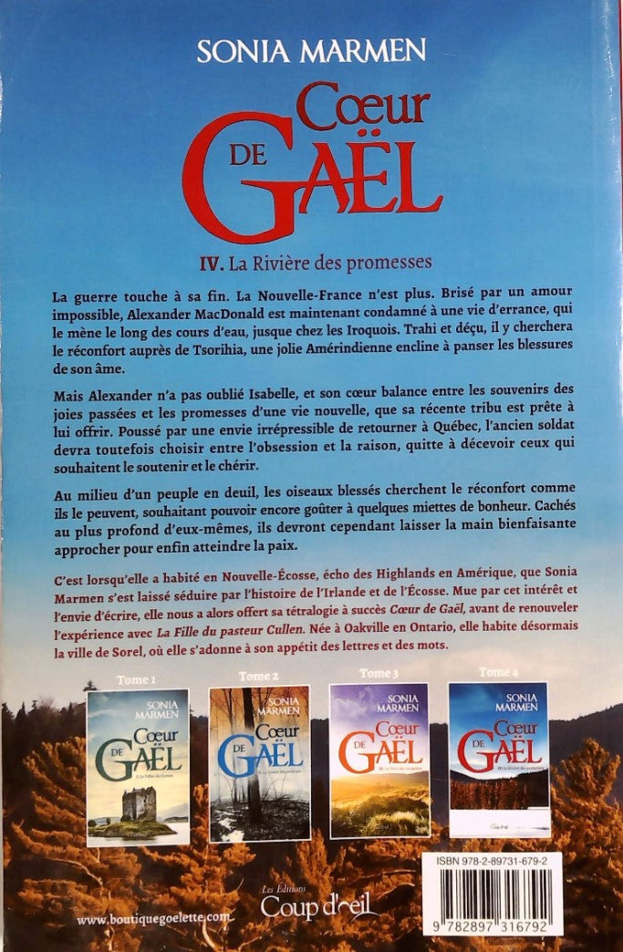 Livre La rivière des promesses - Sonia Marmen (Livre d'occasion) - ISBN 2897316799