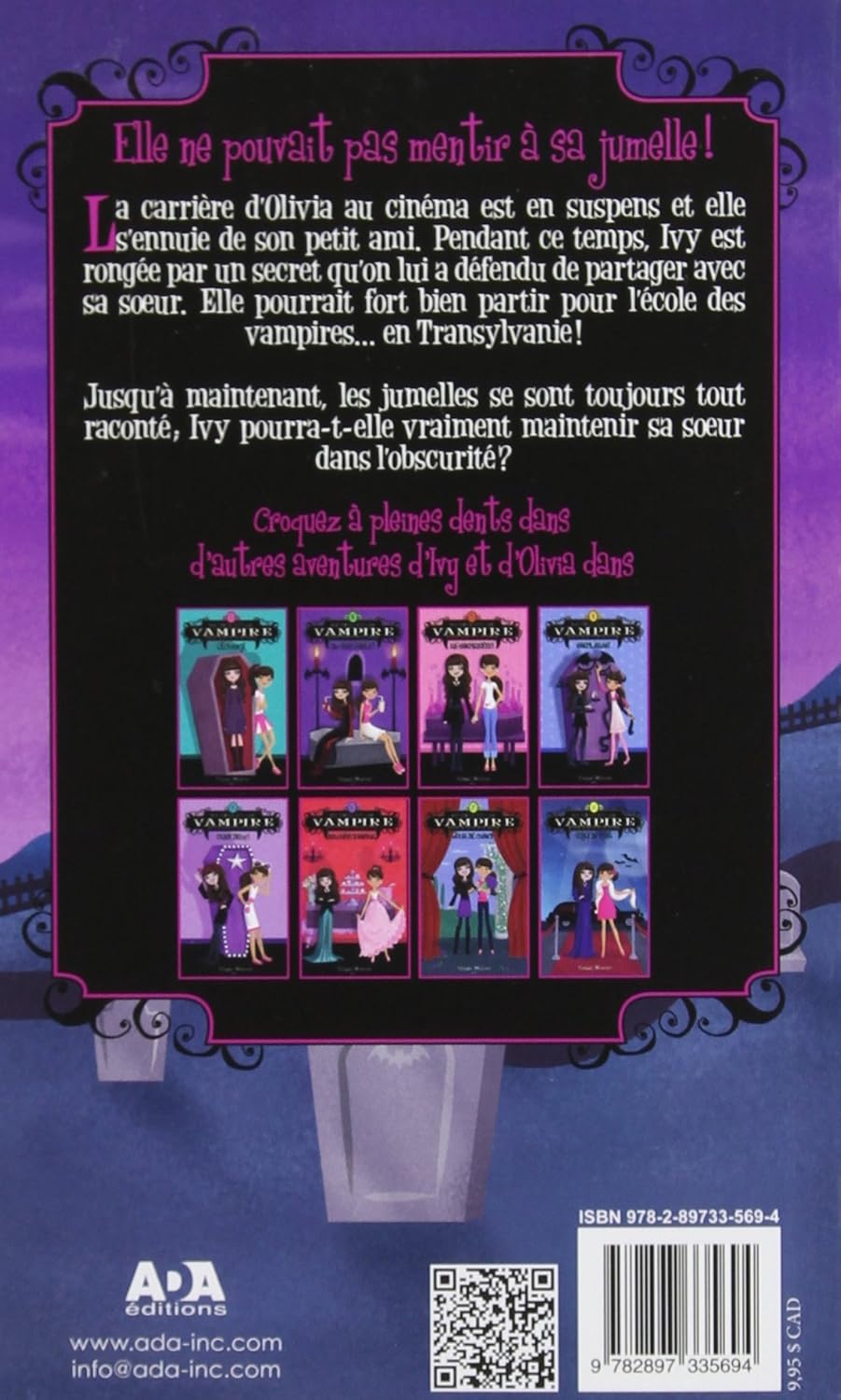 Ma soeur est une vampire # 9 : Dos à dos (Sienna Mercer)