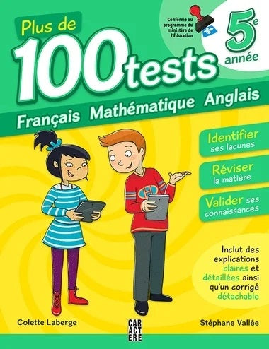 Livre Plus de 100 Tests : 5e Année - Colette Laberge (Livre d'occasion) - ISBN 2897422238