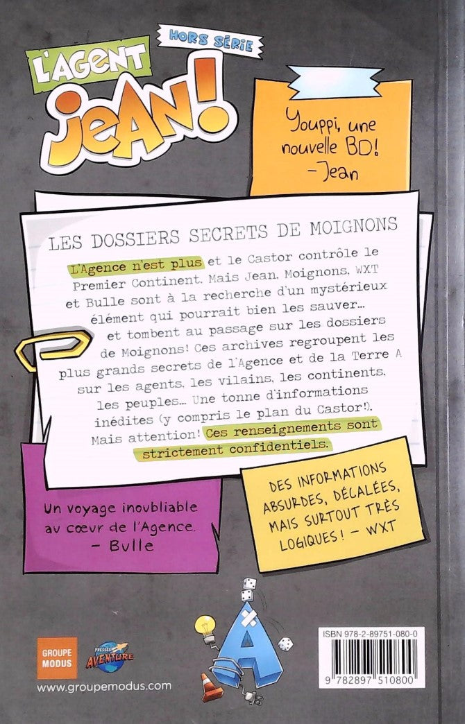 Livre Les dossiers secrets des moignons - Alex A. (Livre d'occasion) - ISBN 2897510803