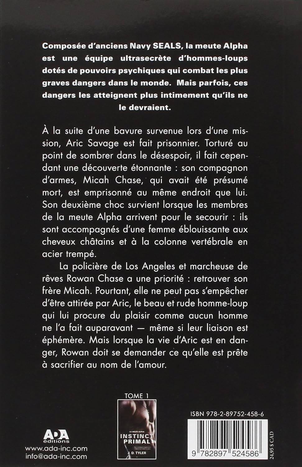Livre La meute alpha # 2 : L'éveil du loup (J.D. Tyler) (Livre d'occasion) - ISBN 2897524588
