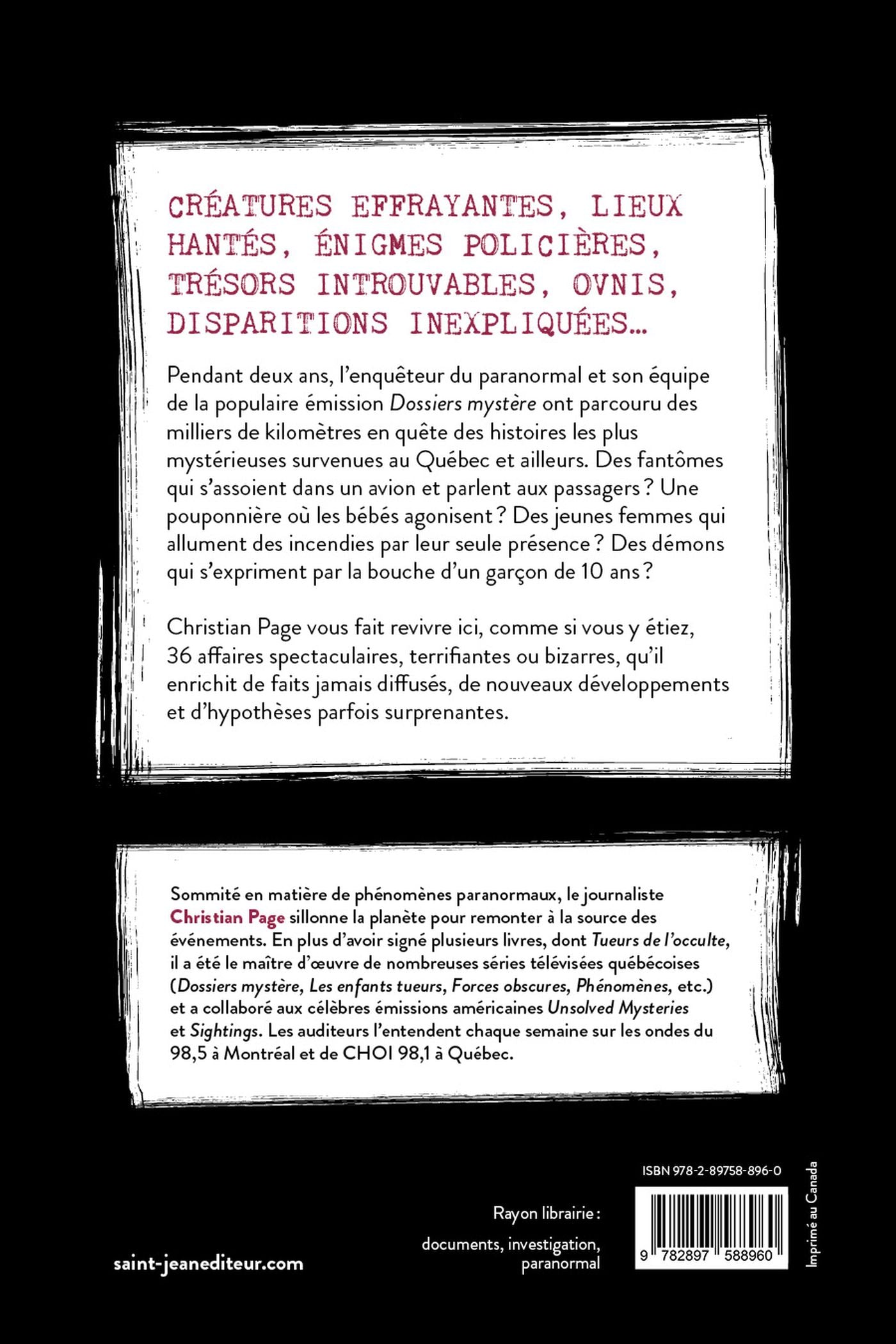 Dossiers mystère # 3 (Christian Pagé)