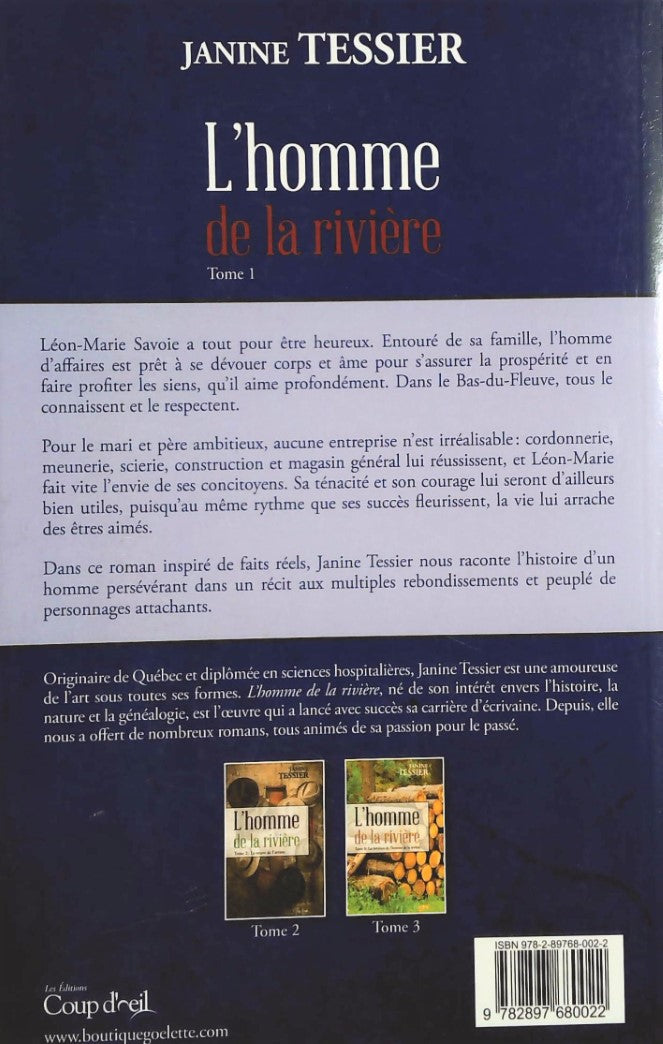 Livre L'homme de la rivière (Janine Tessier) (Livre d'occasion) - ISBN 2897680024