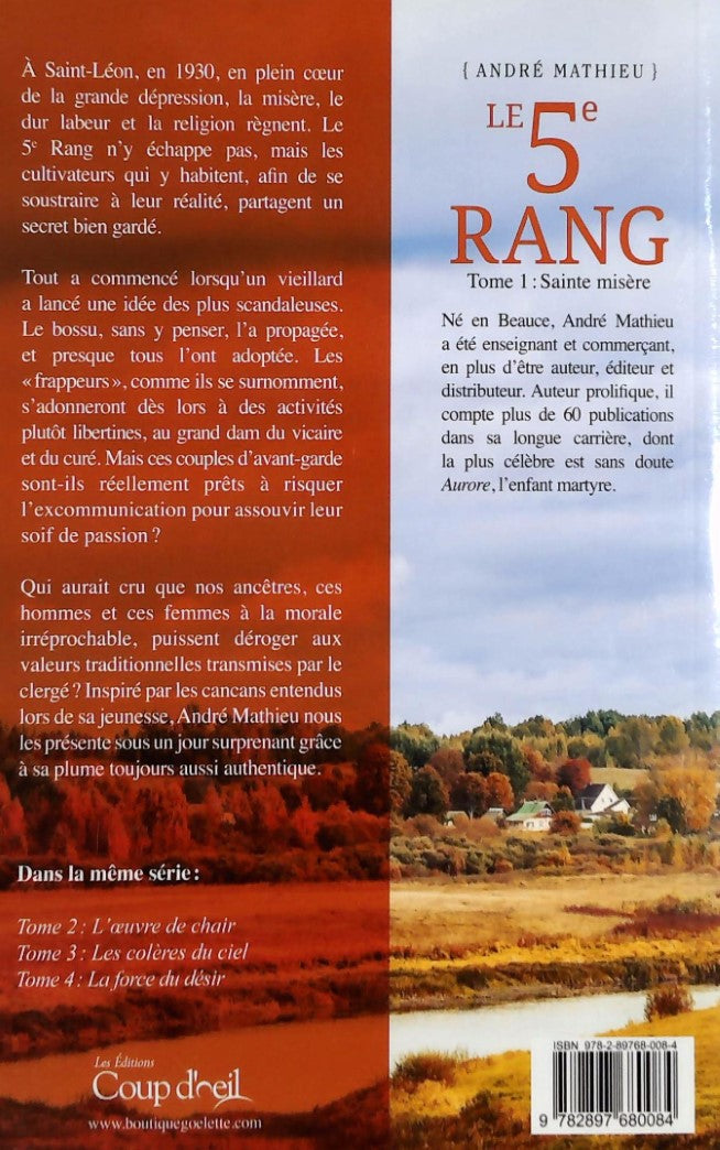 Livre Le 5e Rang # 1 : Sainte misère (André Mathieu) (Livre d'occasion) - ISBN 2897680083