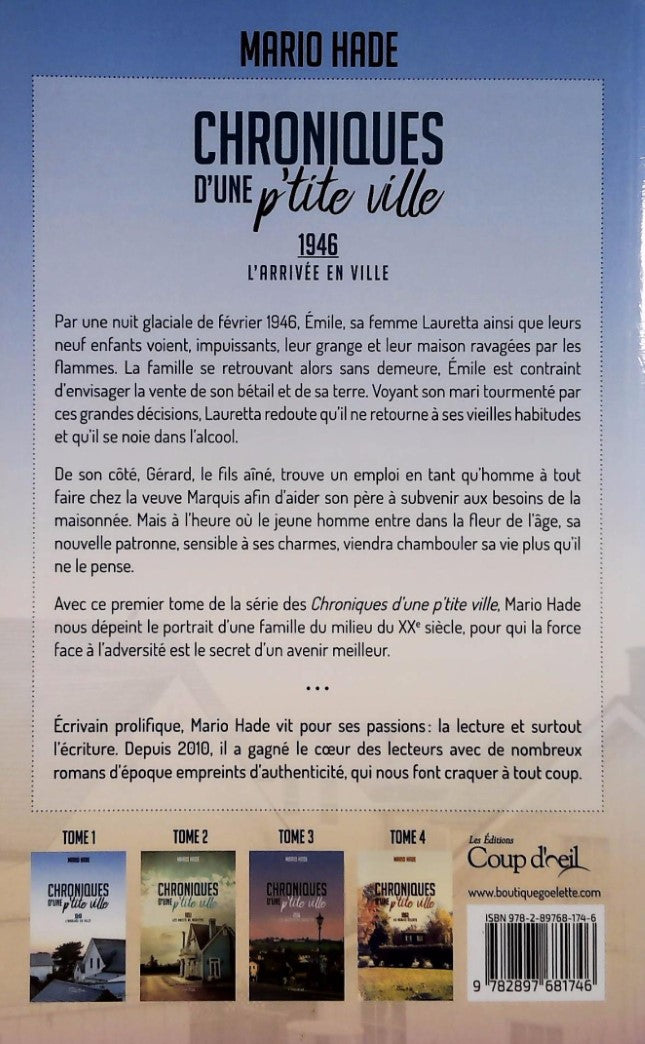 Livre 1946 - L'arrivée en ville - Mario Hade (Livre d'occasion) - ISBN 2897681748