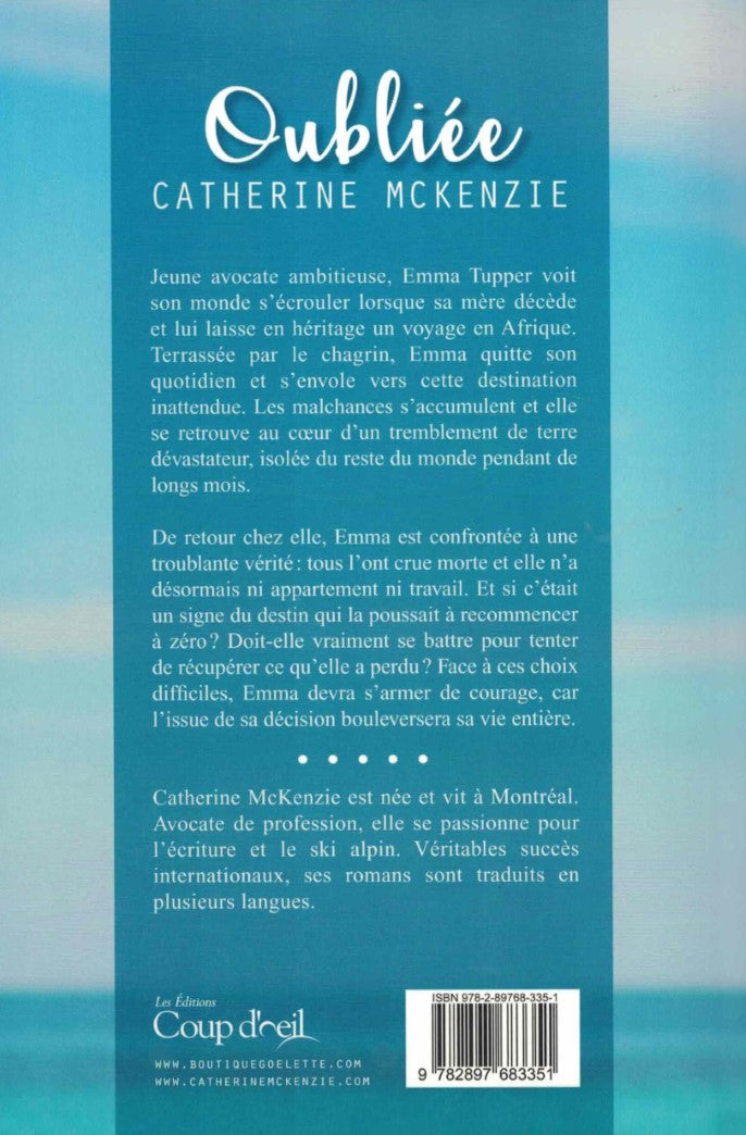 Livre Oubliée (Catherine Mckenzie) (Livre d'occasion) - ISBN 289768335X