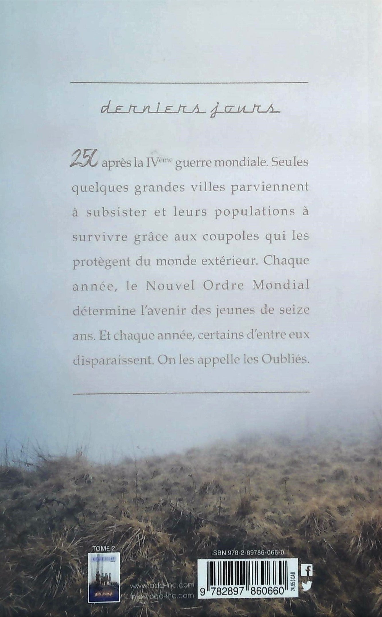 Livre Derniers jours - Léna Tomahé (Livre d'occasion) - ISBN 2897860669