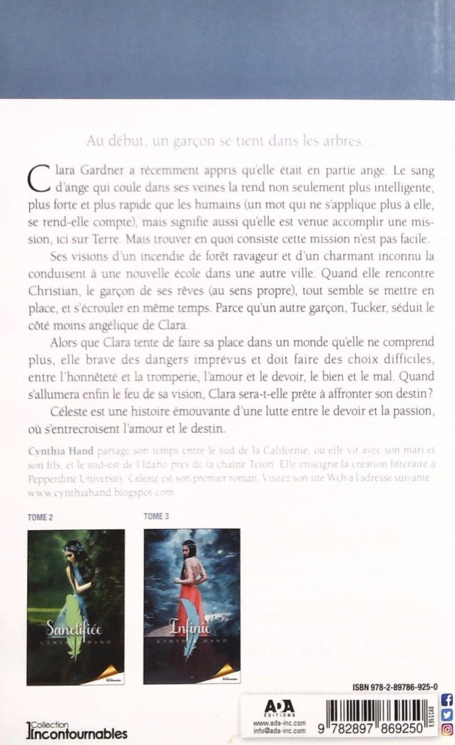 Livre Céleste - Cynthia Hand (Livre d'occasion) - ISBN 2897869259