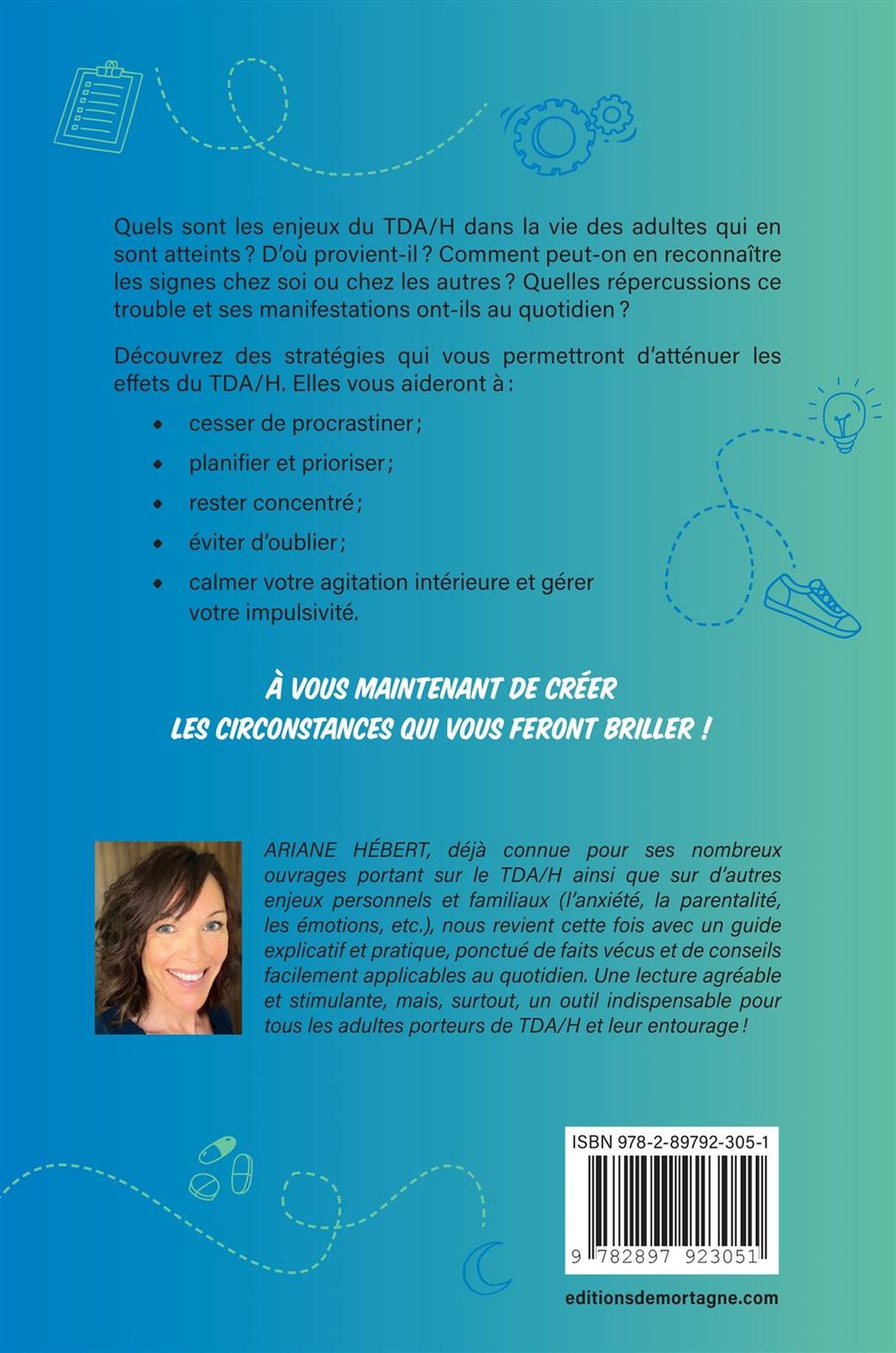 Livre TDA/H chez l'adulte : Stratégies et techniques pour le gérer - Ariane Hébert (Livre d'occas...