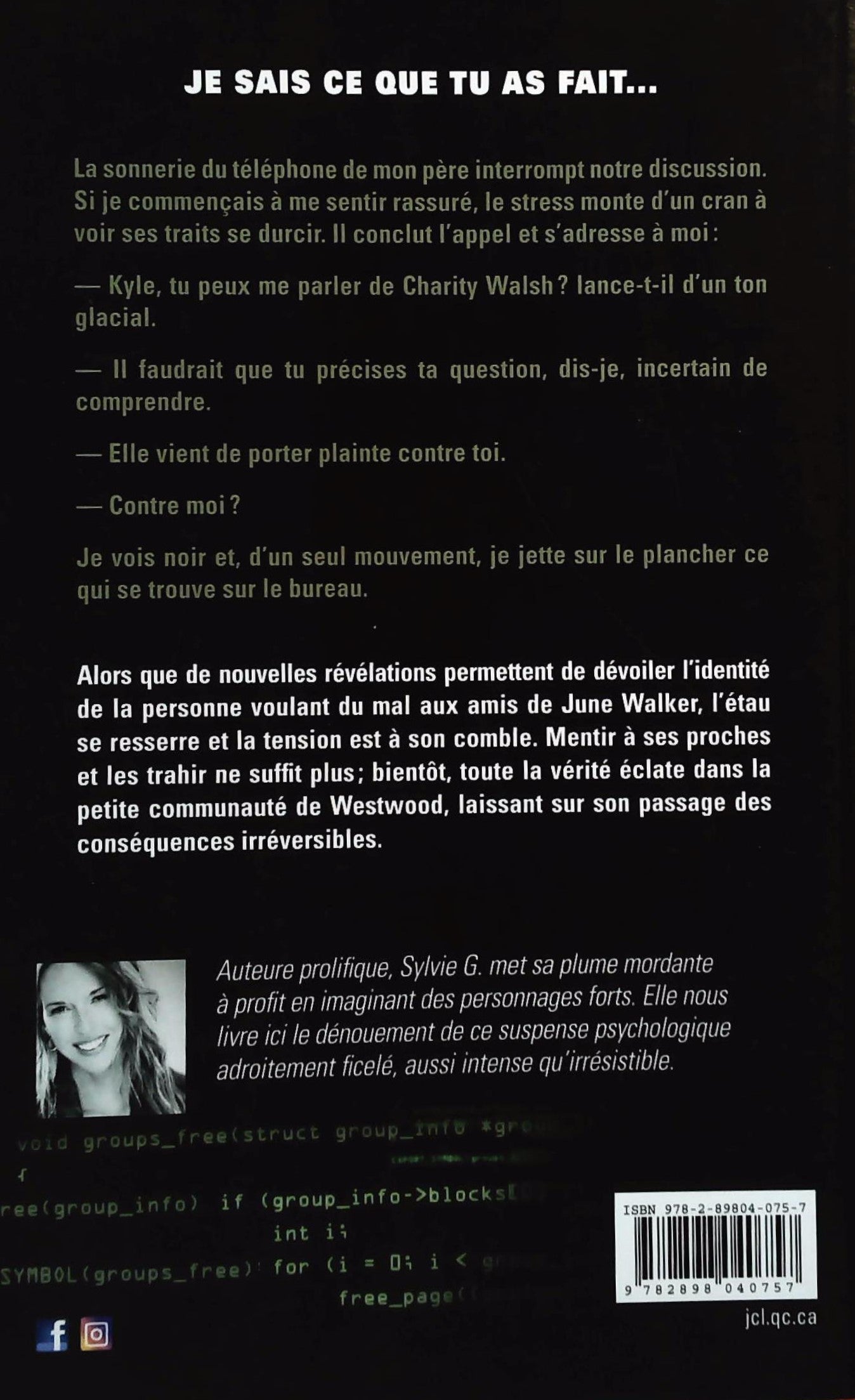 Livre Mensonges et trahisons - Sylvie G. (Livre d'occasion) - ISBN 2898040754