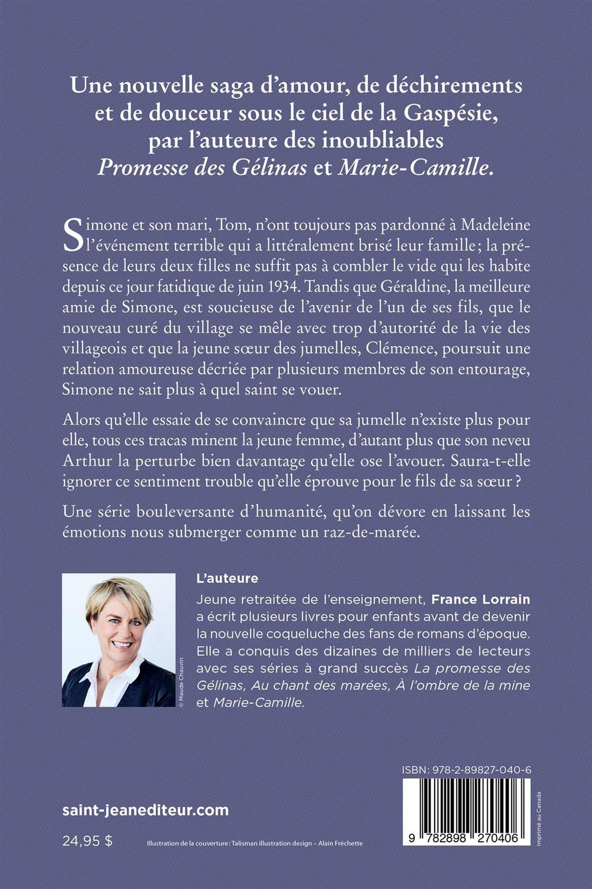 Livre L'Anse-à-Lajoie # 2 : Simone (France Lorrain) (Livre d'occasion) - ISBN 2898270407