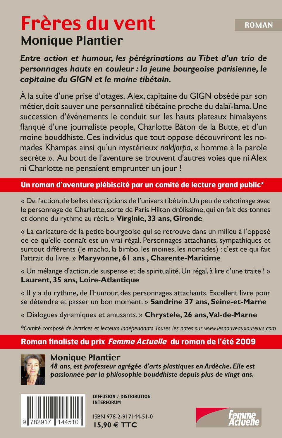 Livre Frères du vent - Monique Plantier (Livre d'occasion) - ISBN 2917144513