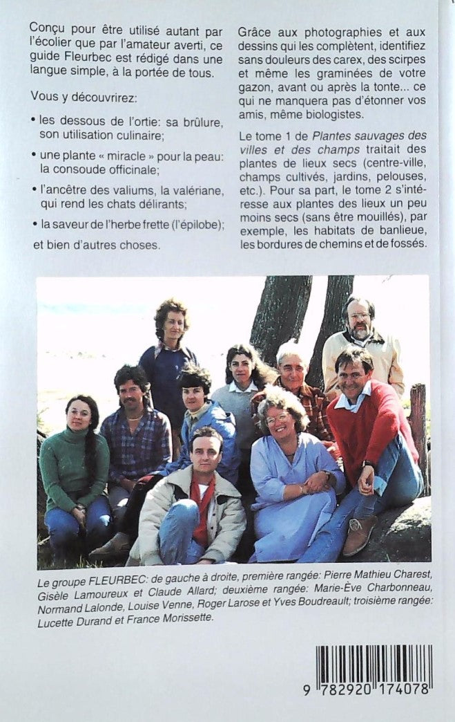 Livre Plantes sauvages des villes des champs et en botdure des chemins - Fleurbec (Livre d'occasi...