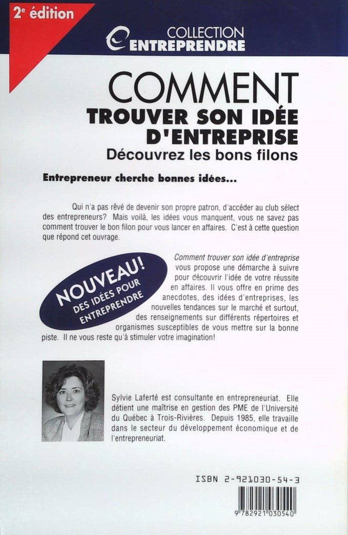 Livre Comment trouver son idée d'entreprise : Découvrez les bons filons - Sylvie Laferté (Livre d...