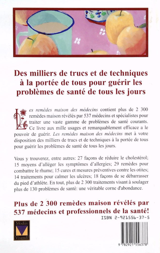 Livre Remèdes maison des médecins - Collectif (Livre d'occasion) - ISBN 2921556375