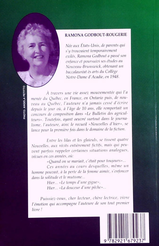 Livre Nouvelles d'hier - Ramona Godbout-Rougerie (Livre neuf) - ISBN 292167923X
