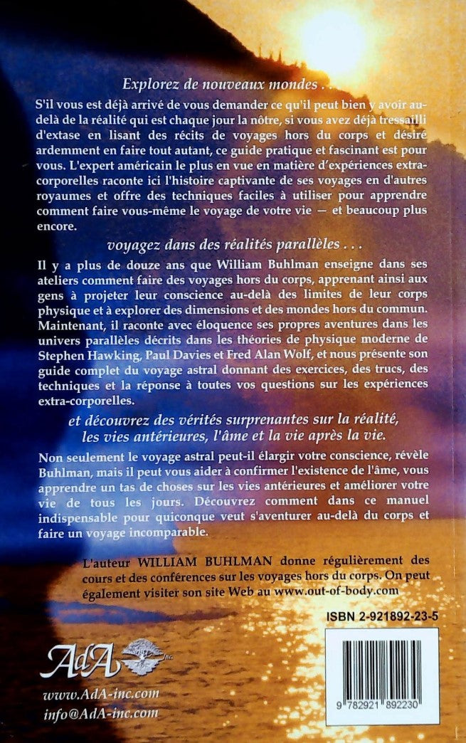 Livre Voyage au-delà du corps: L'exploration de nos univers intérieurs - William Buhlman (Livre d...