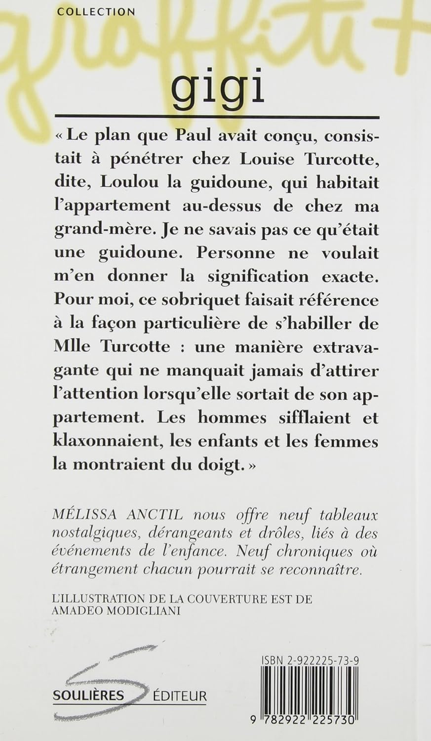 Livre Gigi - Mélissa Anctil (Livre d'occasion) - ISBN 2922225739