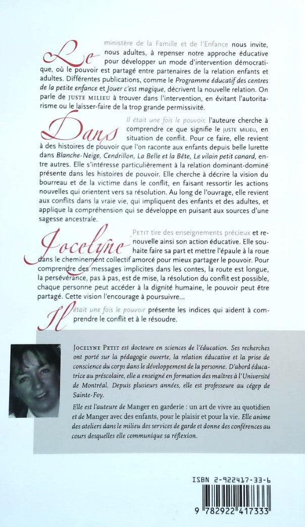 Il était une fois le pouvoir : guide à l'intention des intervenants et des parents (Jocelyne Petit)
