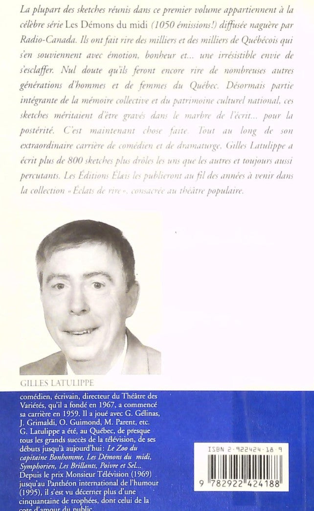 Livre Vingt-cinq sketches T.1 - Gilles Latulippe (Livre d'occasion) - ISBN 2922424189
