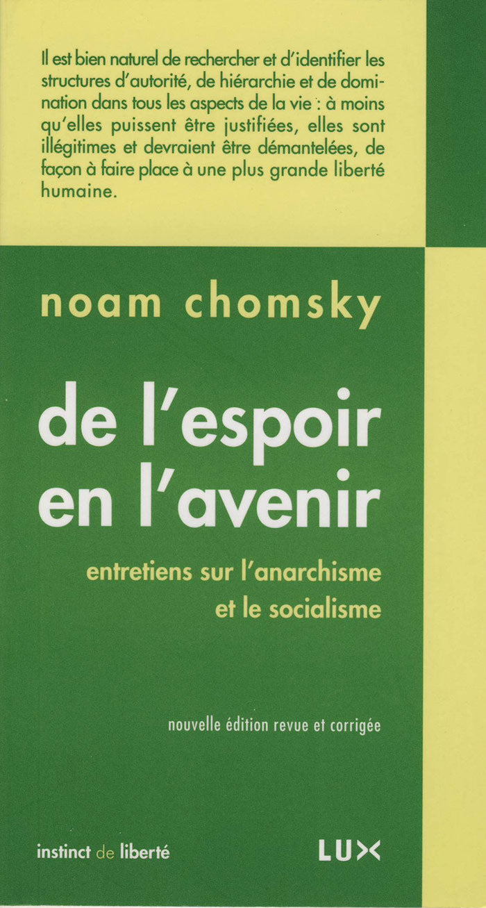 Livre Instinct de liberté : De l’espoir en l’avenir, Entretiens sur l'anarchisme et le...