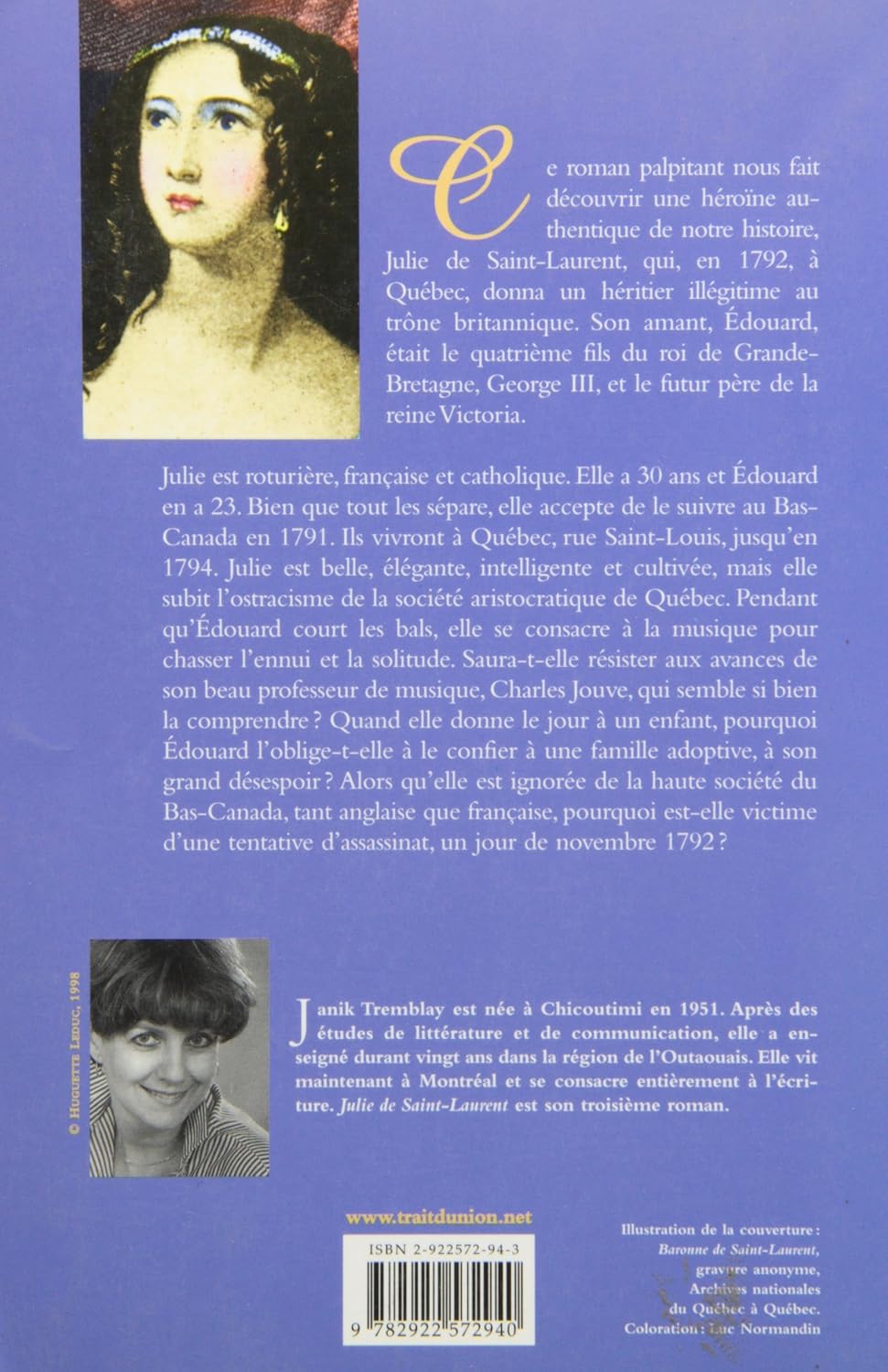 Livre Julie de Saint-Laurent : Une héroîne méconnue de notre histoire - Janick Tremblay (Livre d'...