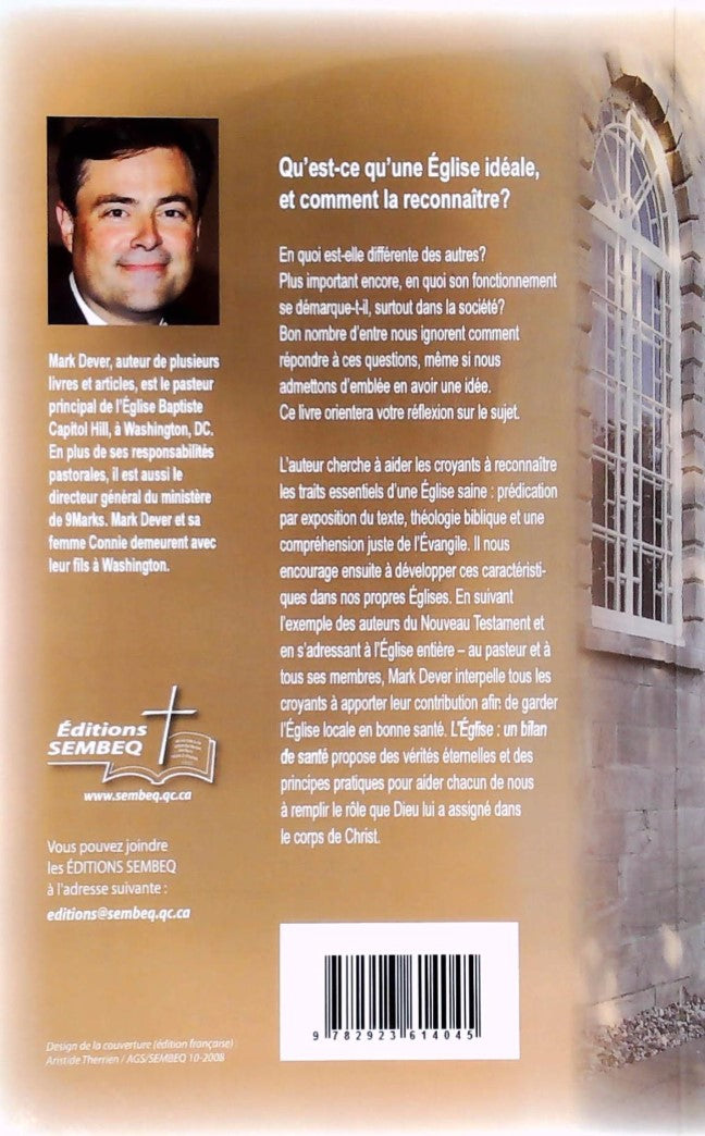 Livre L'Église : Un bilan de santé - Mark Dever (Livre neuf)