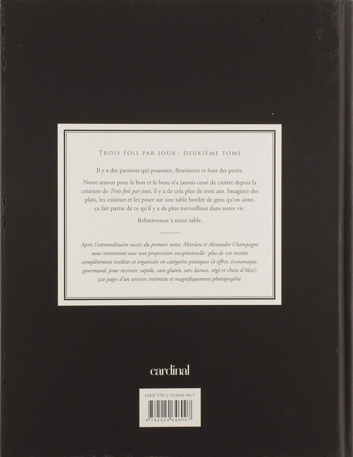 Livre 3 fois par jour - Marilou (Livre d'occasion) - ISBN 2924646006