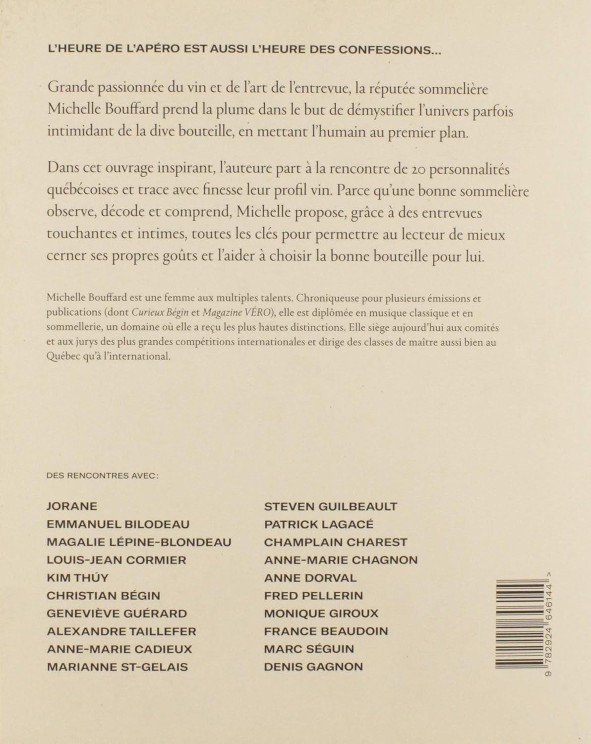 Livre Dis-moi qui tu es, je te dirai quoi boire - Michelle Bouffard (Livre d'occasion) - ISBN 292...