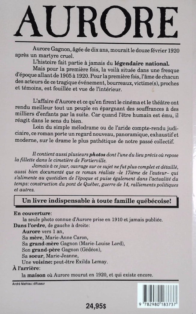 Livre Aurore : La vraie histoire (Première édition) - André Mathieu (Livre d'occasion) - ISBN 298...