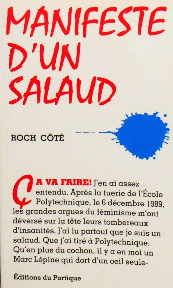 Livre Manifeste d'un salaud - Roch Côté (Livre d'occasion) - ISBN 2980217107