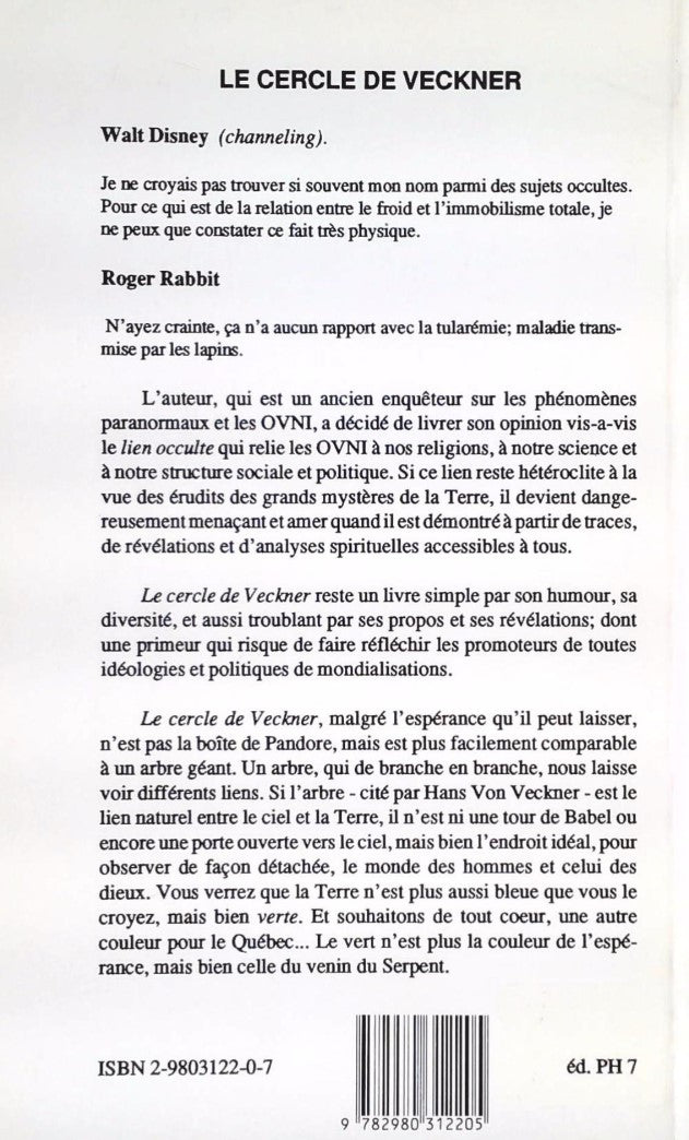 Livre Le cercle de Veckner - Mark Lärmer (Livre d'occasion) - ISBN 2980312207