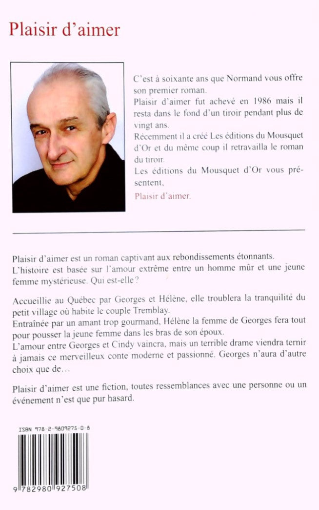 Livre Plaisir d'aimer - Normand Beauchamp (Livre neuf) - ISBN 2980927503