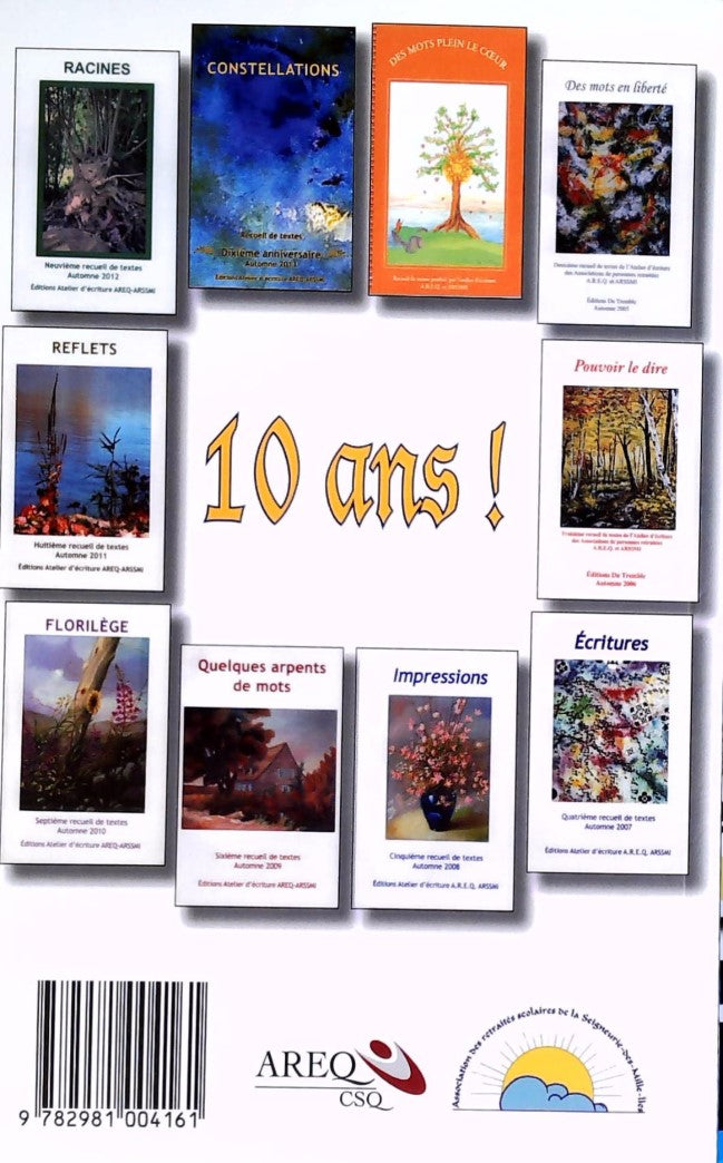 Livre Constellations : Recueil de textes : Dixième anniversaire Automne 2013 - Collectif (Livre n...