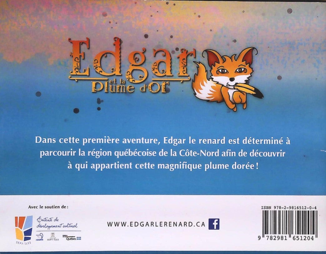 Livre Edgar et la plume d'or - Geneviève Martin (Livre neuf)