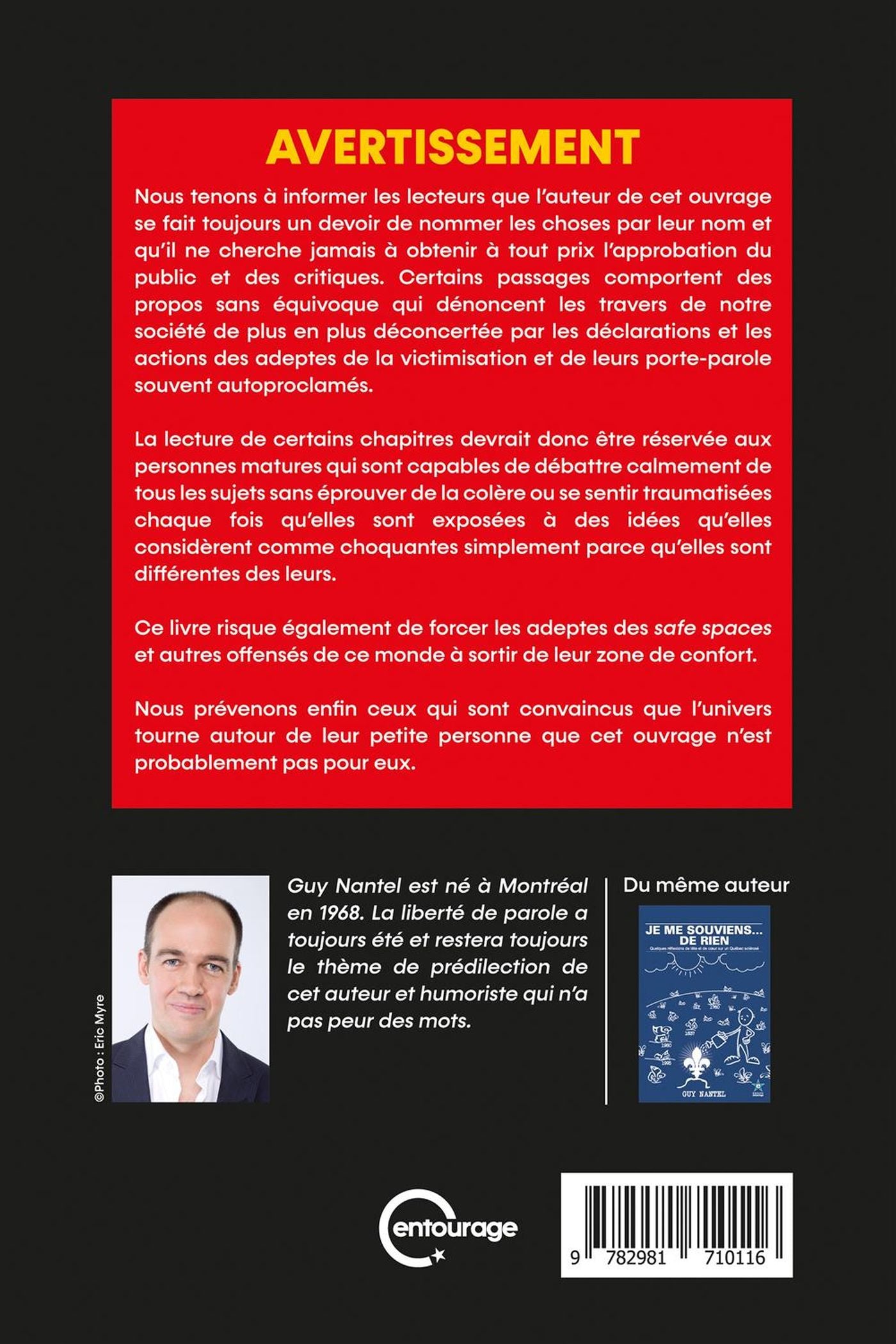 Livre Le livre offensant - Guy Nantel (Livre d'occasion) - ISBN 2981710117