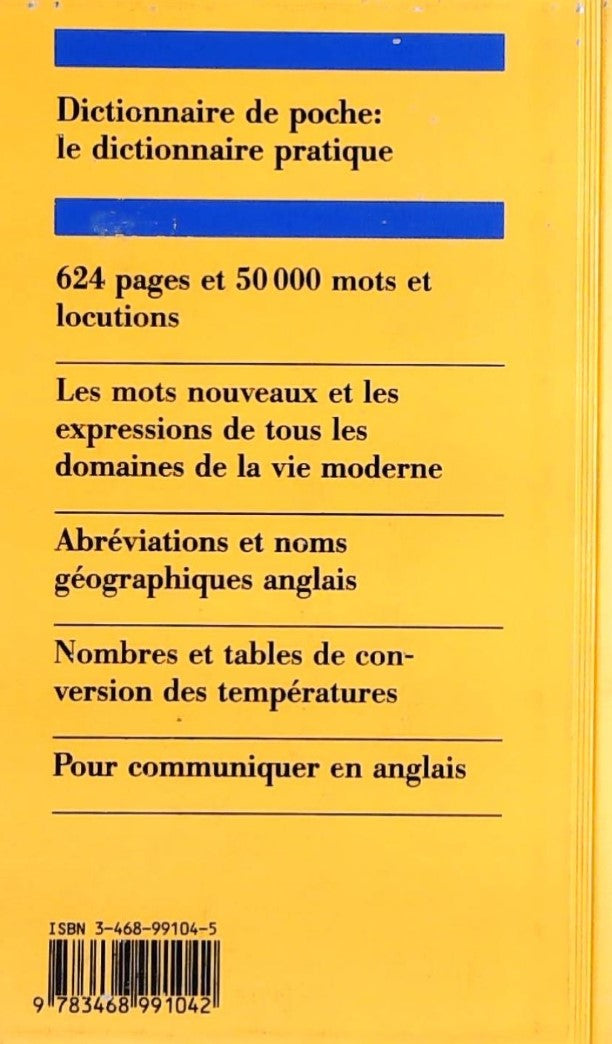 Livre Dictionnaire de poche Langenscheidt français-anglais anglais-français - Collectif (Livre d'...