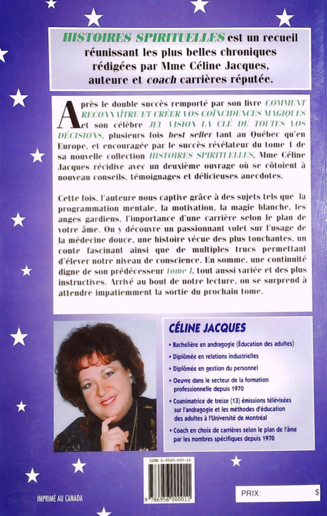 Livre Histoires spirituelles - Céline Jacques (Livre d'occasion) - ISBN 6956000016