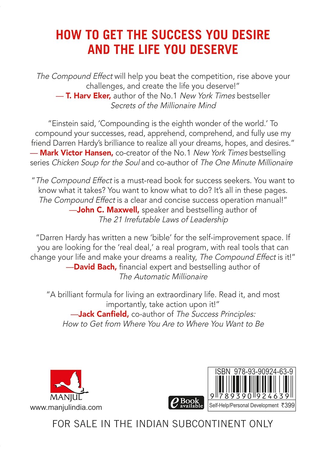 Livre The Compound Effect: Jumpstart Your Income, Your Life, Your Success - Darren Hardy (Livre d...