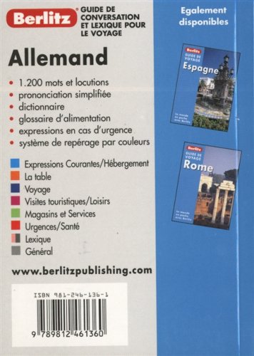 Livre Allemand : Guide de conversation et lexique pour le voyage - Collectif (Livre d'occasion) -...